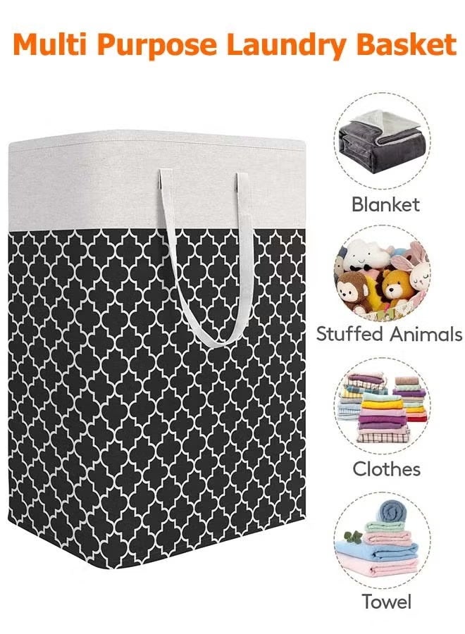 ELASAR 2 Pack Laundry Basket, Collapsible Laundry Bag with Easy Carry Handles, Freestanding Laundry Hamper for Clothes, Blankets, Cushions - Image 5